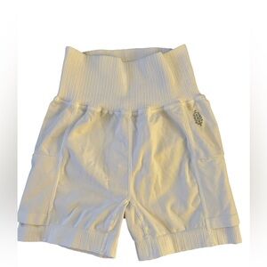 Free People Movement Good Karma Tennis Shorts White Size Xs -Small‎ High Waisted